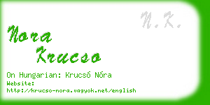 nora krucso business card