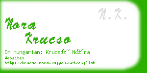 nora krucso business card